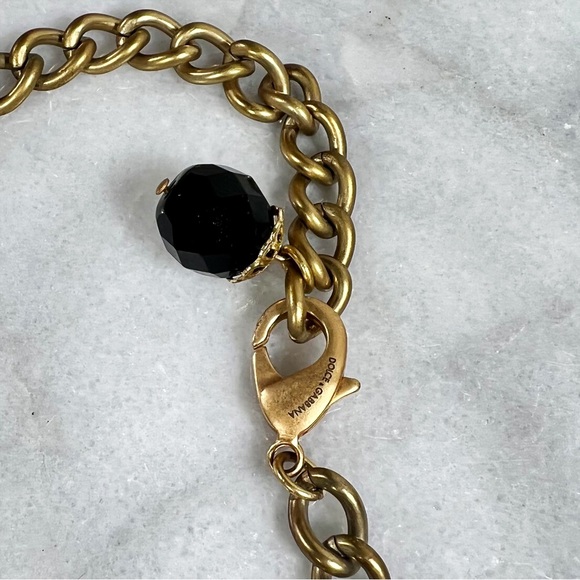 Dolce & Gabbana Rare Crocheted Good Luck Charm Necklace/Bib - Picture 6 of 6